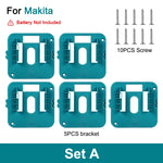5/10 Pack Battery Storage Rack for 14.4V 18V Li-ion Battery Tools Machine Holder Storage Rack Wall Mount Bracket Fixing