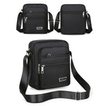Men's Portable Business Casual Crossbody Bag Multi-compartment Lightweight Waterproof Nylon Shoulder Bag for Travel Daily Use