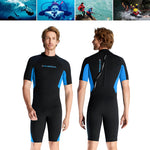 LinkMejor Shorty Warm Wetsuit 1.5mm Neoprene Back Zip UPF50+ Sun Protection Soft Skin-Friendly Breathable Quick Dry Diving Suit for Snorkeling Surfing Kayaking Swimming
