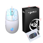 LinkMejor S100 Wired Gaming Mouse 3600DPI RGB Backlit 6 Keys Ergonomic Matte Gaming Mice for PC Laptop Computer