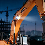 Huina Toys XC523 RTR 1/18 2.4G 26CH Officially Licensed XCMG XE260 RC Excavator Car Alloy Bucket Simulated LED Light APP Remote Controlled Engineering Vehicle Toys Model Collection Gift For Boys