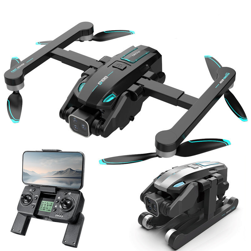 LinkMejor S188 GPS 5G WiFi FPV with 180° Electric HD Dual Camera 360° Obstacle Avoidance Optical Flow Positioning Brushless Foldable RC Drone Quadcopter RTF