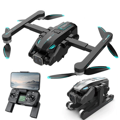 LinkMejor S188 GPS 5G WiFi FPV with 180° Electric HD Dual Camera 360° Obstacle Avoidance Optical Flow Positioning Brushless Foldable RC Drone Quadcopter RTF