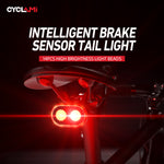 LinkMejor CY200 Smart Bike Brake Sensing Rear Light 600mAh Battery IPX6 Waterproof LED Charging Taillight Warning Back Light for Night Cycling