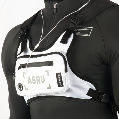 Men's Tactical Chest Bag Outdoor Gym Vest Reflective Safety Waterproof Cycling Pack Multi-function Male Phone Case Casual Sports Bag