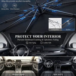 Car Windshield Sun Shade Umbrella 145x79cm Foldable Cartoon Pattern UV Blocker Heat Shield Protector For SUV Sedan MPV
