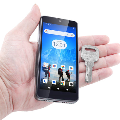 LinkMejor Q999 Mini 4.0 inch 4GB RAM 64GB ROM Dual SIM Card 16MP Camera Android 14.0 Custom Button 2000mAh Battery Unisoc T606 Octa Core 4G Smartphone