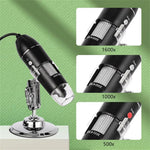 3 in 1 1600X Digital Microscope Camera Type-C USB Portable High Resolution LED Magnifier for Soldering and Cell Phone Repair Dual Power