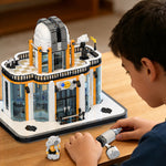 Xbert Brix 66139 RED ROCKET Restaurant Building Block Set 2447PCS 66141 Aerospace Building Block Set 1623PCS Brick Assembly Kit for Children's Gifts Creative Desktop Ornaments Toys