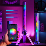 LinkMejor Light Bar Music Sync Pickup Rhythm Lamp APP Control Voice Activated Atmosphere Light Bar for Car Gaming Room