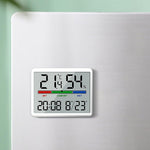 Electronic Multifunctional Magnetic Temperature Clock Wall Clock Digital Alarm Clock Large LCD Display Date Time Temperature and Humidity Display