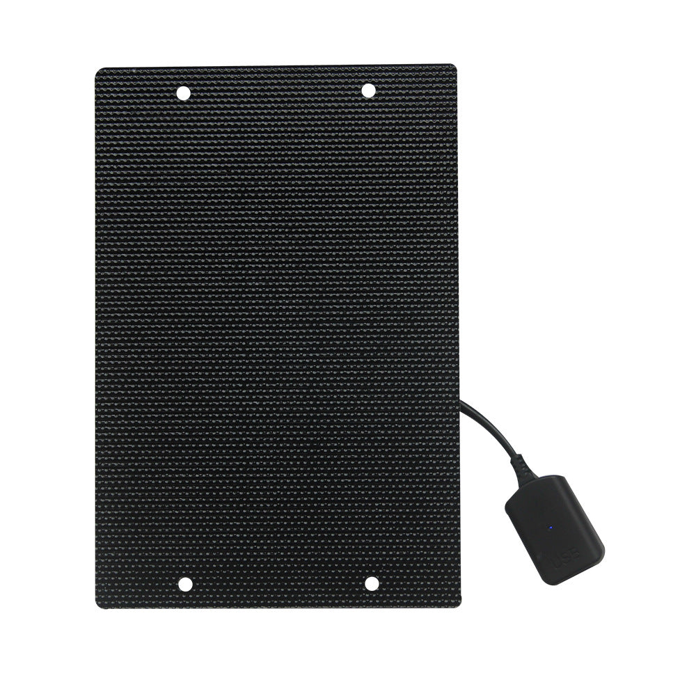 5W 5V ETFE Solar Panel Charger USB Portable Solar Charger A Grade Monocrystalline Waterproof Ultra Slim Solar Phone Charger with Carabiner for Power Bank Outdoor Camping