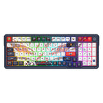LinkMejor KS99 Tri-Mode Mechanical Keyboard with Multimedia Knob 98 Keys Gasket Structure RGB Backlit Hot Swappable 6000mAh Battery Wireless bluetooth Custom Gaming Keyboard