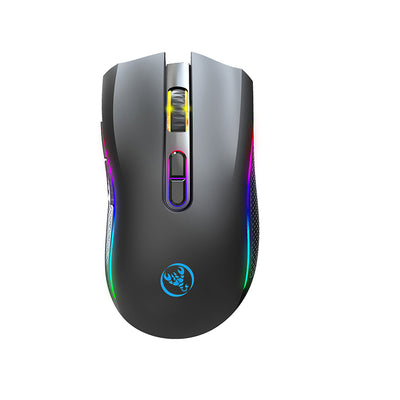 LinkMejor T69 2.4G Wireless Gaming Mouse with RGB Lighting 1000-4800DPI Type-C Rechargeable 650mAh 8 Button Mouse for PC Gaming Office Working