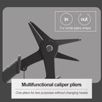 2 in 1 Snap Ring Plier 4 Way Type Multifunctional Dual Purpose Circlip Plier Remover Hand Tool Black
