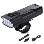 WEST BIKING 400Lm Digital Power Display Bike Headlight Waterproof Type-C Charging Flashlight 8 LED Beads High Brightness Bicycle Front Light for Road Night Riding