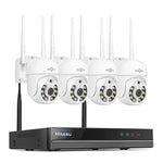 LinkMejor 3MP WiFi Camera Set Wireless PTZ Cam Auto Tracking Motion Detection Two-way Audio Night Vision IP66 Waterproof Record Playback CCTV Security Camera System EU Plug