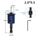 6.35mm 1/4 Inch Shank Countersink Drill Bit Woodworking Counterbore Hole Drill Bit Adjustable Depth Stop