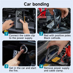 QS213 12V 6000mAh / 10000mAh Portable Multifunction Inflatable Blower Jump Starter All-in-One Dual-screen Digital Display Fast Charging Power Bank
