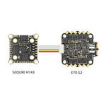 30.5mm*30.5mm LinkMejor H743 & E70 G2 Stack Flight Controller MPU6000 70A 128K 4in1 ESC 4-8S for Racing Freestyle FPV Racing Drone