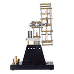 LinkMejor YH003 Vintage 4-Blades Heat Powered Thermal Stove Fan Stirling Engine Model Physics Science Discovery Experiment Gift Collection Toys