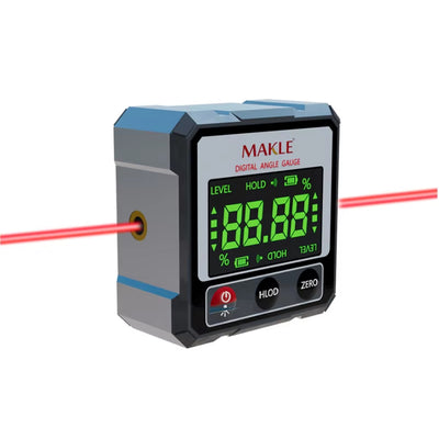 Digital Protractor Inclinometer Laser Level Angle Finder Magnetic Base Rechargeable Battery Accurate Measurement Woodworking Machining Automotive Angle Tool Compact Design Adjustable