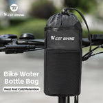 WEST BIKING Bike Water Bottle Bag Insulated Handlebar Cup Holder Folding Bicycle Scooter Storage Pouch Multi Color Thermal Cycling Drink Carrier