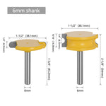 2PCS Canoe Flute and Bead Router Bit Set Precise Cutting Tool Ideal For Decorative Edges Long-Lasting Performance 1/2" 1/4" 6mm 8m 12mm