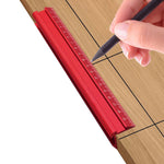 Metric & Imperial Marking V-Ruler High Precision Durable Aluminum Alloy Versatile Parallel/Vertical Line Scribe Marking Gauge