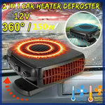 200W 12V Electric Car Heater Defroster Multi-function Portable Defogger Windshield Defroster Heating Cooling Dual Modes For All Season