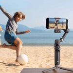 LinkMejor Osmo Mobile 7P Phone Stabilizer with Smart Tracking Module 3-Axis Built-in Extension Rod & Tripod Foldable Portable Mobile Gimbal Support Quick Release