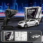 LinkMejor D43-01Q RTR 1/64 2.4G 4WD Mini Drift RC Car Sports Alloy Body Shell LED Light High Speed On-Road Micro Racing Remote Control Vehicles Models Desktop Ornaments Toys