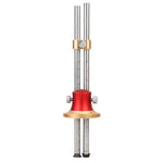 Double shaft Wheel Marking Gauge Wood Scriber Mortise Gauge Woodworking Marking Scribing Solid Bar