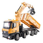 LinkMejor 1538 1/14 2.4G 26CH Semi-alloy RC Car Grabbing Wood Dump Truck 3-in-1 Vehicle Model RTR