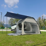 Xmund Camping SUV Tail Tent with Rainfly, Outdoor Car Trunk Tent, Sun Shade for Self-Driving Trips, Multi-functional Bicycle Tent, Providing Shade and Shelter for Car Camping