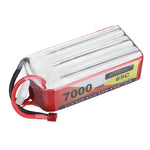 LinkMejor Power 22.2V 7000mAh 65C 6S LiPo Battery T Plug for RC Car