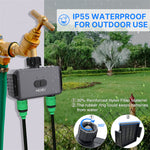 LinkMejor Tuya Smart bluetooth Dual Watering Timer IP55 Automatically Schedules Automatic Drip Irrigation Controller Garden Valve Work with Alexa Google Home
