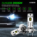 LinkMejor A700-F8 H7 6500K 2PCS 50W Car Headlight LED Bulbs 10000LM Waterproof 12V-24V LED Front Headlamp White Light