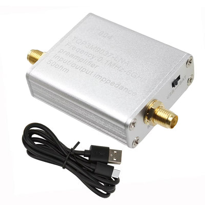 HT004 100K-6GHz Wideband Low Noise Amplifier 20dB High Gain Full Band Low Noise Amplifier with USB Cable