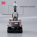 LinkMejor 9581 RTR 1/50 2.4G 28CH All Alloy RC Car Excavator 950  Lead Screw Remote Control Simulation Engineering Vehicles Electric Toys Models