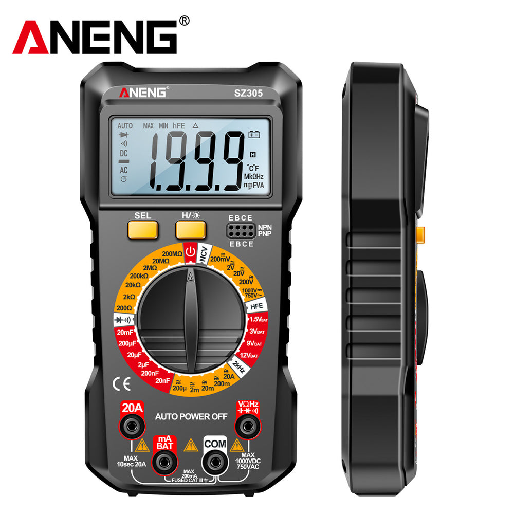 LinkMejor SZ305 1999 Counts Multimeter Capacitor Testers Professional Smart Voltmeter AC/DC Votage Current Resistance Ohm Test Tools