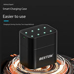 Beston M7037 8-Slot 1.5V Smart AA/AAA Lithium Battery Charger Case Fast Charging Battery Charger Smart Charging Compartment