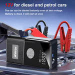 LinkMejor Intelligent Portable Car Jump Starter LED Light Multi Functional Emergency Starting Power Supply with Smart Clamps for Automobiles