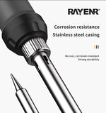LinkMejor Digital Soldering Iron 60W Adjustable Temperature 150°C-500°C Ceramic Heating Element 18-Piece Kit with Stand Desoldering Pump Tweezers Cutter