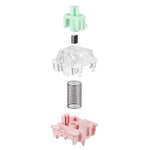 10/30/70Pcs Gateron Dual-rail Magnetic Jade Mini E HE Switch Set Linear Tactile Switch 3.5mm Travel 50gf Bottoming Force Dual Rail Structure HIFI Sound Customizable Gaming Keyboard Switch
