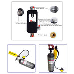 LinkMejor 1L Mini Scuba Diving Tank Set Provide 10-15 Minutes Of Breathing Time Aluminum Oxygen Tanks Diving Equipment Snorkeling with Adapter Diving Goggles Strap Bag Pump Handbag