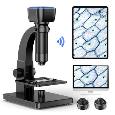 LinkMejor 315W HD 2000X WIFI Digital Microscope Dual Lens USB Microbiological Observation Industrial Microscopes Profession Welding Video Magnifier for Android IOS PC