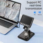 4.3 Inch Digital Microscope 50X-1000X Magnification 2 Million Pixel HD Camera 8 LED Lights Portable USB Rechargeable Industrial Inspection Tool