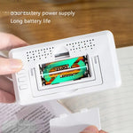 2Pcs Deli Electronic Thermometer Hygrometer Weather Station with High Precision 0.1℃ Temperature Humidity LCD Display Clock Function Long Battery Life- Ultimate Indoor Weather Monitoring Station