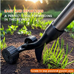 Roller Type Weed Puller Tool Manual Weeding Head Easy Root Removal Iron ABS Gardening Black Handle Not Included Extension Rod Compatible Soil Tool